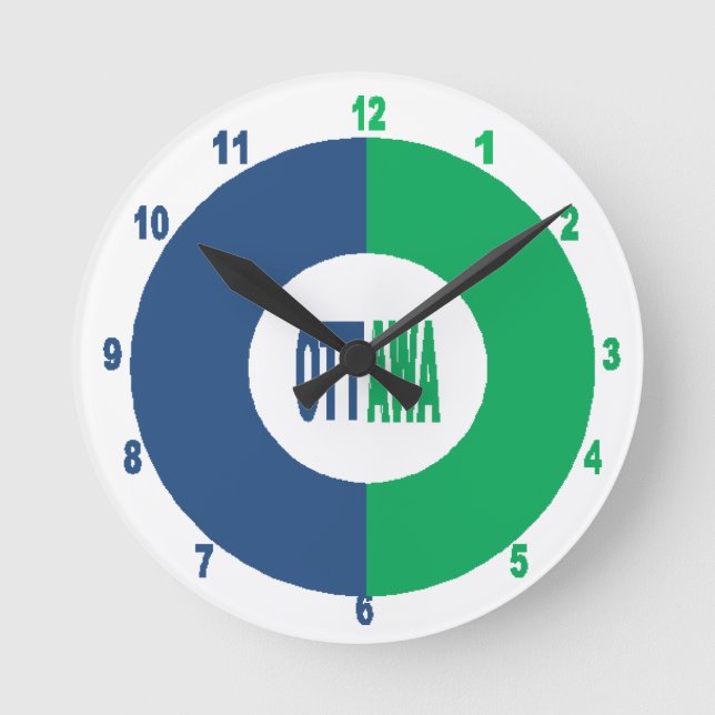 Reloj Redondo Mediano Horloge murale acrylique,Ronde Medium DesignOTTAWA (Anverso)