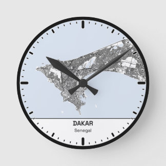 Reloj Redondo Mediano Horloge Ronde Dakar Clock City Line Art