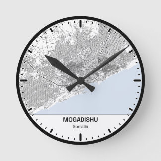 Reloj Redondo Mediano Horloge Ronde MogadishuClock City Line Art