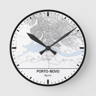 Reloj Redondo Mediano Horloge Ronde Porto-Novo Clock City Line Art