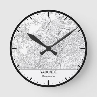 Reloj Redondo Mediano Horloge Ronde Yaounde Clock City Line Art