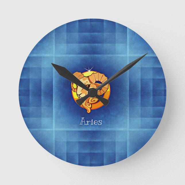 Reloj Redondo Mediano horóscopo de aries (Anverso)