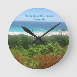 Reloj Redondo Mediano Horseshoe Bay Beach, Bermudas