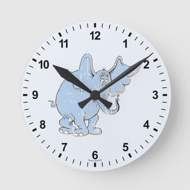 Reloj Redondo Mediano Horton Hears A Who | Horton Distressed (Anverso)