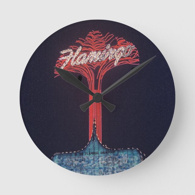 Reloj Redondo Mediano Hotel Flamingo de Las Vegas (Anverso)