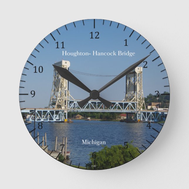 Reloj Redondo Mediano Houghton Hancock Bridge clock (Anverso)