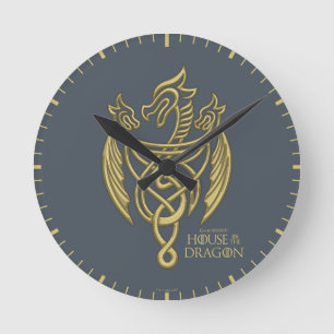 Reloj Redondo Mediano HOUSE OF THE DRAGON   Golden Filigree Dragon Crest