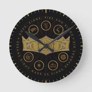 Reloj Redondo Mediano HOUSE OF THE DRAGON   Seven Kingdoms Crown Graphic