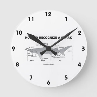 Reloj Redondo Mediano How To Recognize A Shark (Biology Humor)