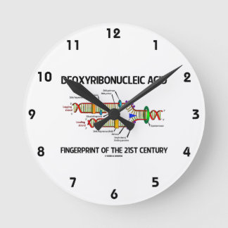 Reloj Redondo Mediano Huella dactilar del ácido desoxirribonucléico del