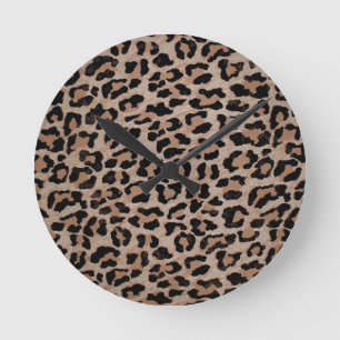 Reloj Redondo Mediano huella de leopardo de cheetah