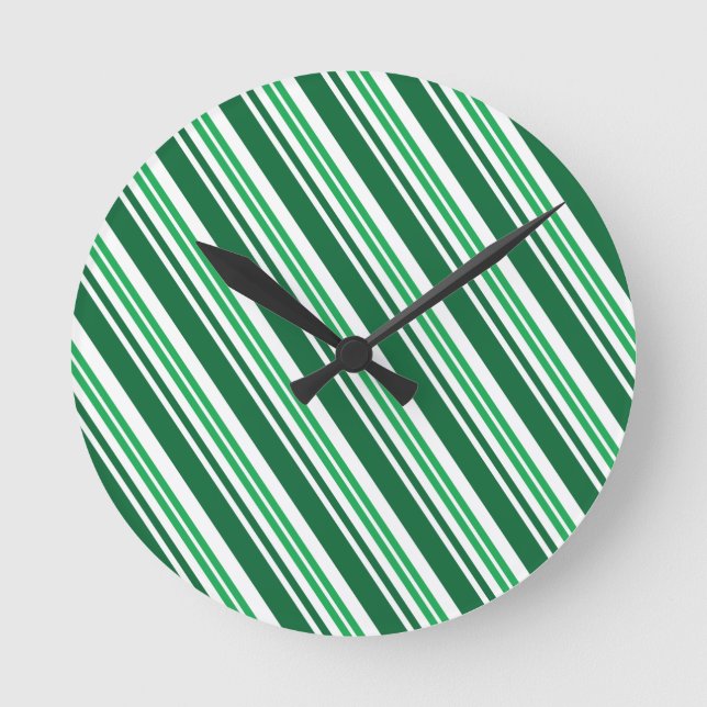 Reloj Redondo Mediano Huella de menta verde (Anverso)