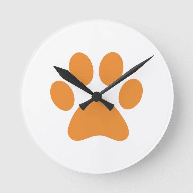 Reloj Redondo Mediano Huella de pata     (Anverso)