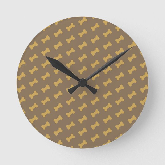 Reloj Redondo Mediano hueso para textura de perro (Anverso)