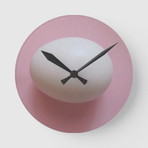 Reloj Redondo Mediano Huevo blanco