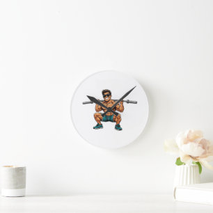 Reloj Redondo Mediano Humor de Fitness: ADMITAMOS, EL GIMNASIO ES MÁS DI