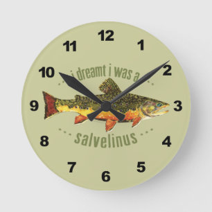 Reloj Redondo Mediano Humorous Trout Fishing