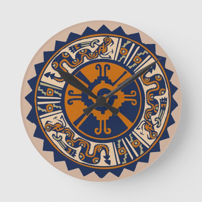 Reloj Redondo Mediano Hunab Ku maya (Anverso)