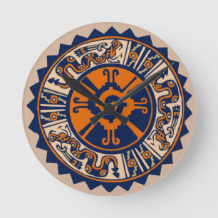 Reloj Redondo Mediano Hunab Ku maya