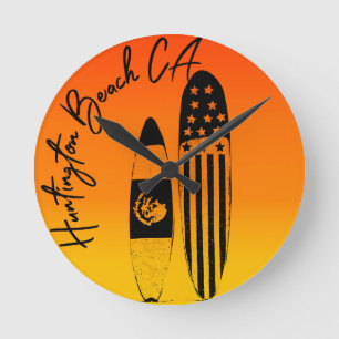 Reloj Redondo Mediano Huntington Beach Surfboards y Sunsets