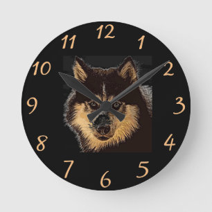 Reloj Redondo Mediano Husky Siberian