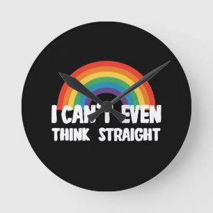 Reloj Redondo Mediano I Can't Even Think Straight Funny Gay Pride