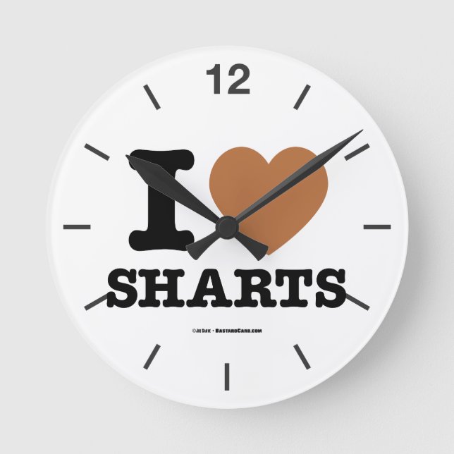 Reloj Redondo Mediano I corazón Sharts (Anverso)