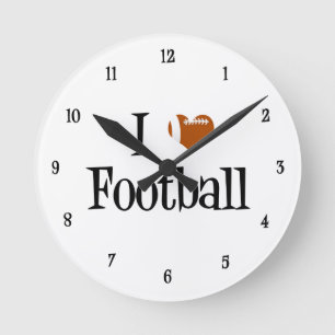 Reloj Redondo Mediano I Heart Football