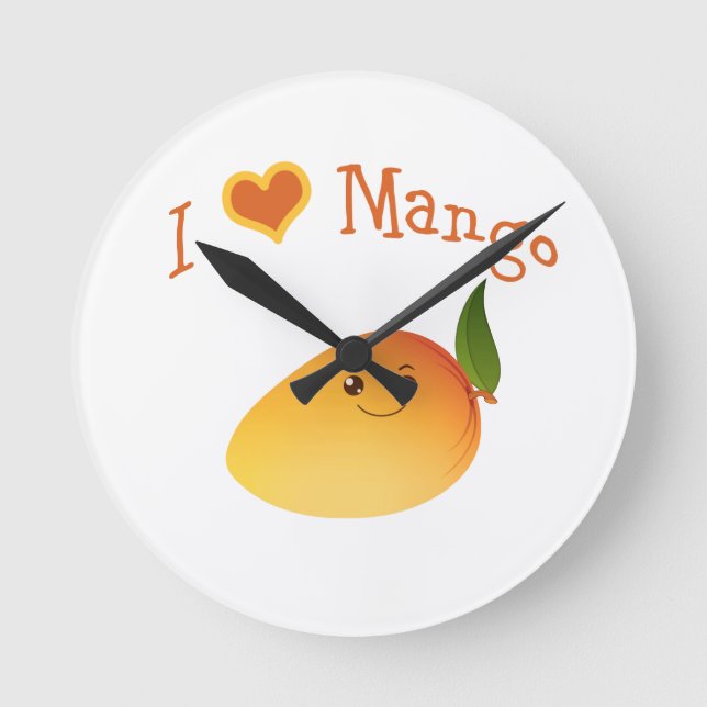 Reloj Redondo Mediano I Heart (love) Mango (Anverso)
