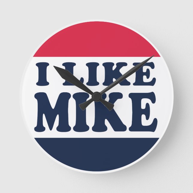 RELOJ REDONDO MEDIANO I-LIKE-MIKE-BUTTON (Anverso)