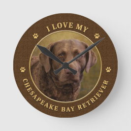 Reloj Redondo Mediano I Love My Chesapeake Bay Retriever Wall Clock