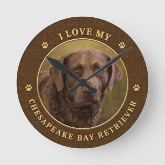 Reloj Redondo Mediano I Love My Chesapeake Bay Retriever Wall Clock