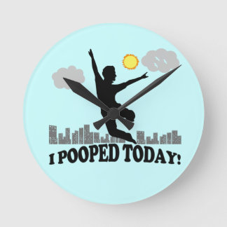 Reloj Redondo Mediano I Pooped hoy