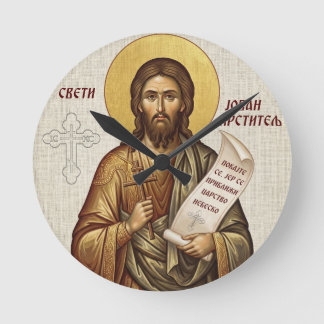 Reloj Redondo Mediano icono ortodoxo de San Juan el Bautista