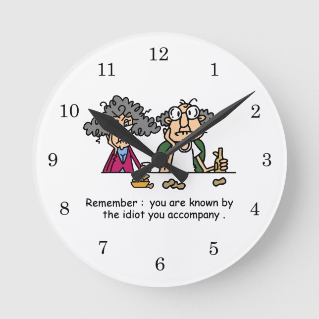 Reloj Redondo Mediano Idiota Company (Anverso)