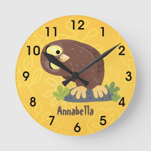 Reloj Redondo Mediano Ilustracion curioso y gracioso de personalizado de (Anverso)
