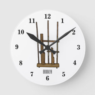 Reloj Redondo Mediano Ilustracion de Angklung personalizado