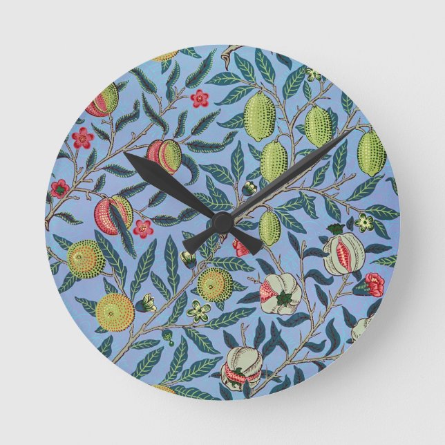 Reloj Redondo Mediano Ilustracion de ornamento de pomegranato de frutas  (Anverso)