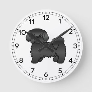 Reloj Redondo Mediano Ilustración de perro de dibujos animados lindo Shi
