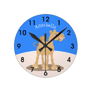 Camello De Madera-Reloj De Pared 
