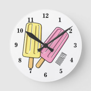 Reloj Redondo Mediano Ilustracion de personalizado de hielo