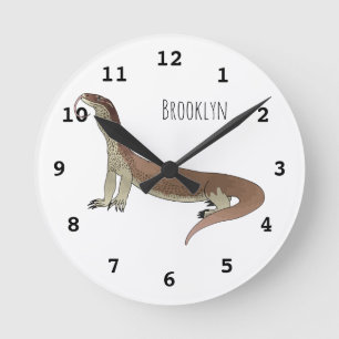 Reloj Redondo Mediano Ilustracion de personalizado de lagarto de monitor