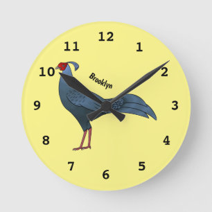 Reloj Redondo Mediano Ilustracion de personalizado de pájaro de fuego si