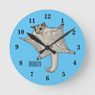 Reloj Redondo Mediano Ilustracion de personalizado de planeador de azúca