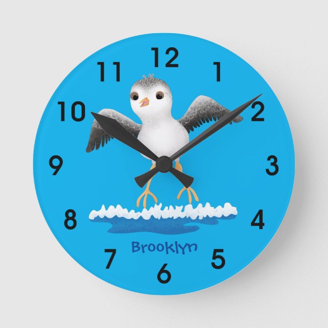 Reloj Redondo Mediano Ilustracion de personalizado de sandpier de bebé (Anverso)
