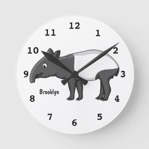 Reloj Redondo Mediano Ilustracion de personalizado feliz