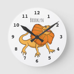 Reloj Redondo Mediano ilustracion de personalizado naranja