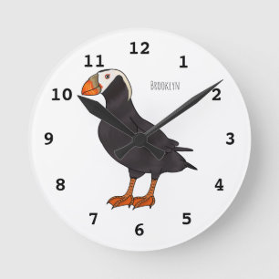 Reloj Redondo Mediano Ilustracion del personalizado de pajarito