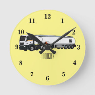 Reloj Redondo Mediano Ilustracion del personalizado de transporte de com