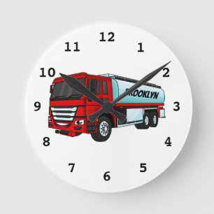 Reloj Redondo Mediano Ilustracion del personalizado de transporte de com